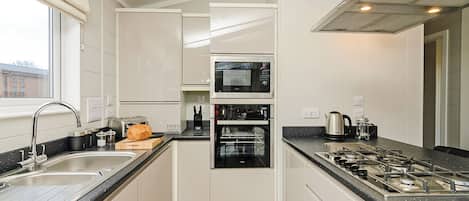 Fridge, oven, stovetop, toaster