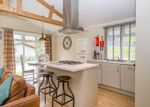 Fridge, oven, stovetop, dishwasher