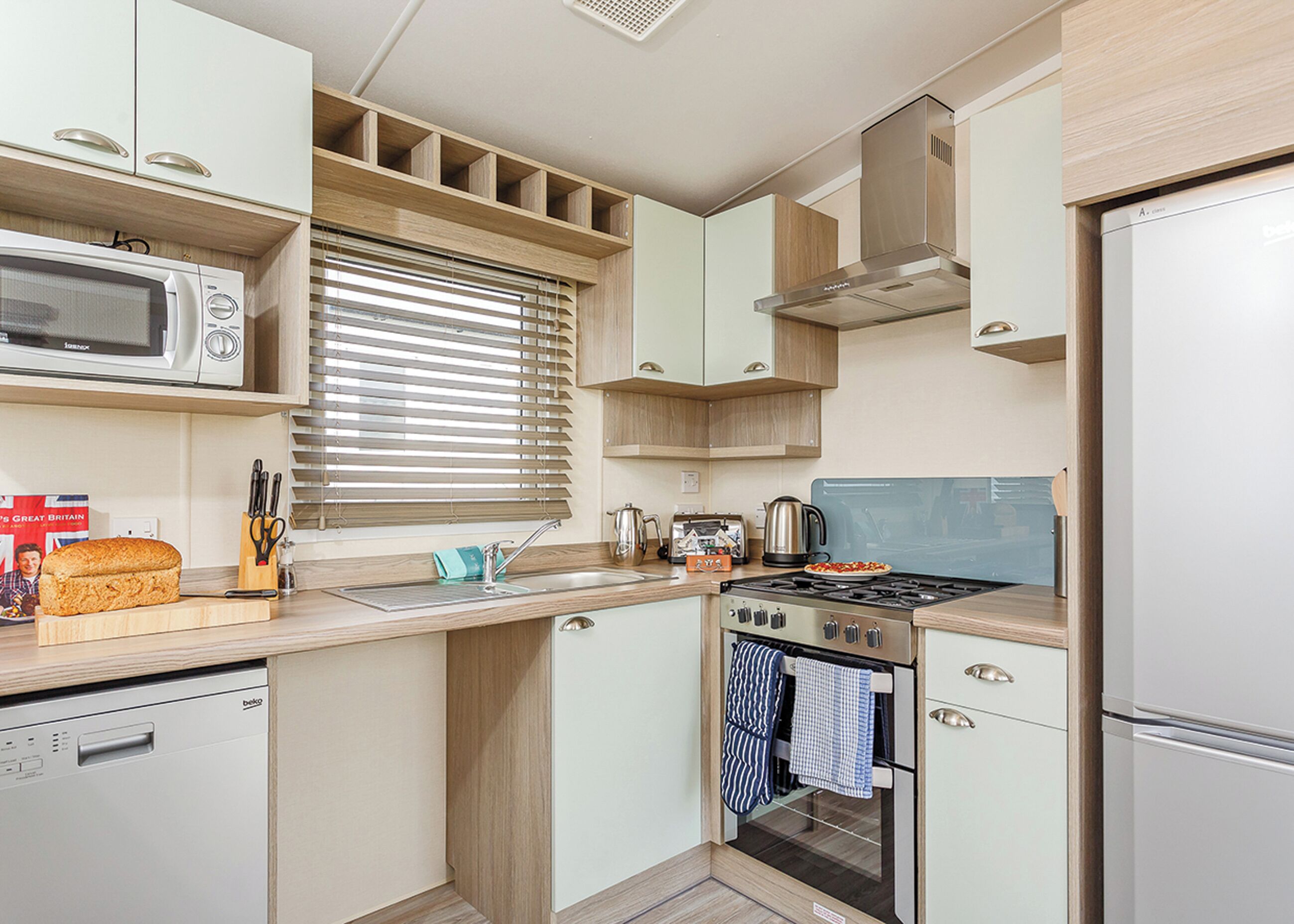 Fridge, oven, stovetop, toaster