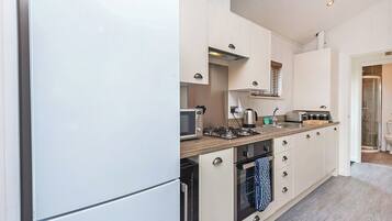 Fridge, oven, stovetop, toaster