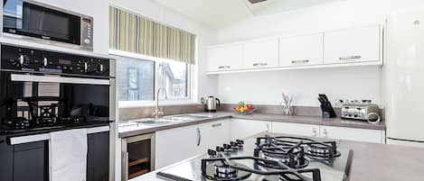 Fridge, oven, stovetop, dishwasher