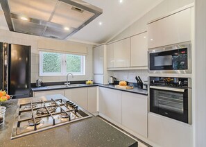 Fridge, oven, stovetop, toaster