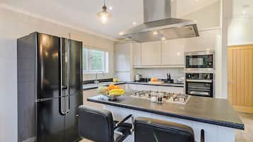 Fridge, oven, stovetop, toaster