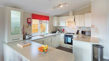 Fridge, oven, stovetop, dishwasher