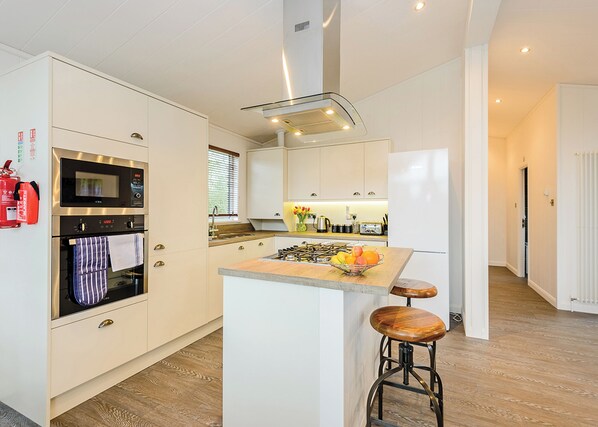 Fridge, oven, stovetop, toaster