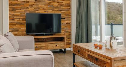 A two-bedroom lodge with a stylish and contemporary feel throughout.