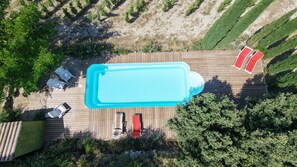 Outdoor pool - 5-bedroom Provençal Farmhouse on an organic vineyard (Vacqueyras)