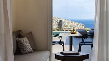 Suíte lua de mel, piscina particular, vista para o mar | Vista para praia/oceano