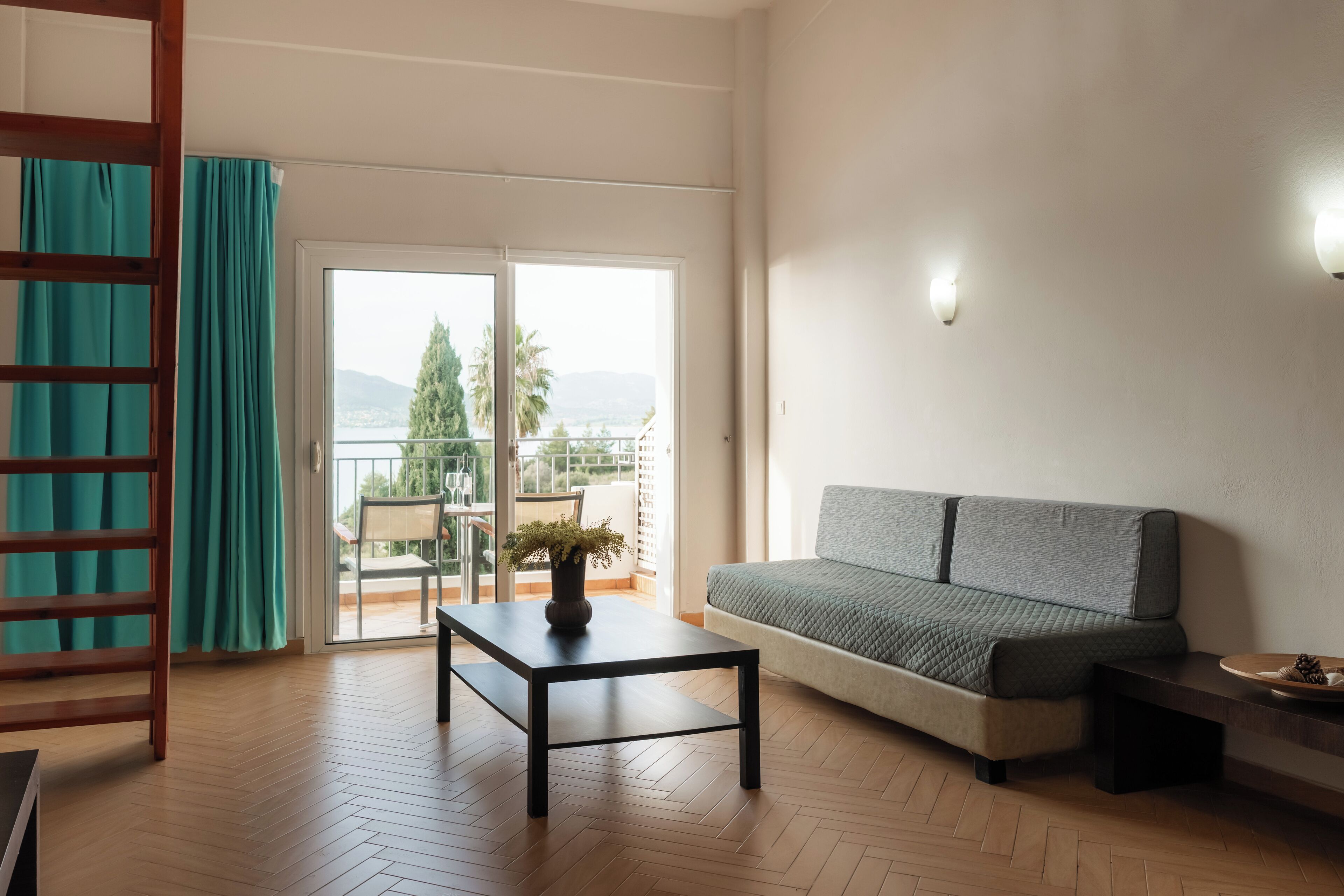 Maisonette with Sea View | Living area | 22-inch flat-screen TV with digital channels, TV