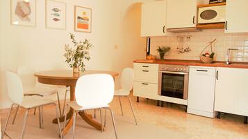 High chair, dining tables