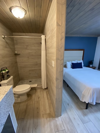 Studio Basic | Duntäcken, skrivbord, arbetsyta för laptop och gratis wi-fi. American Inn