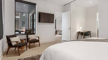 2 bedrooms, iron/ironing board, travel crib, WiFi