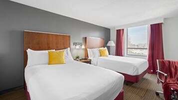 Standard Room, 2 Double Beds | 1 bedroom, desk, laptop workspace, blackout drapes