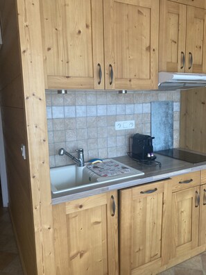 Fridge, microwave, oven, stovetop - Apartment in the center of the Portes du Soleil village (Châtel)