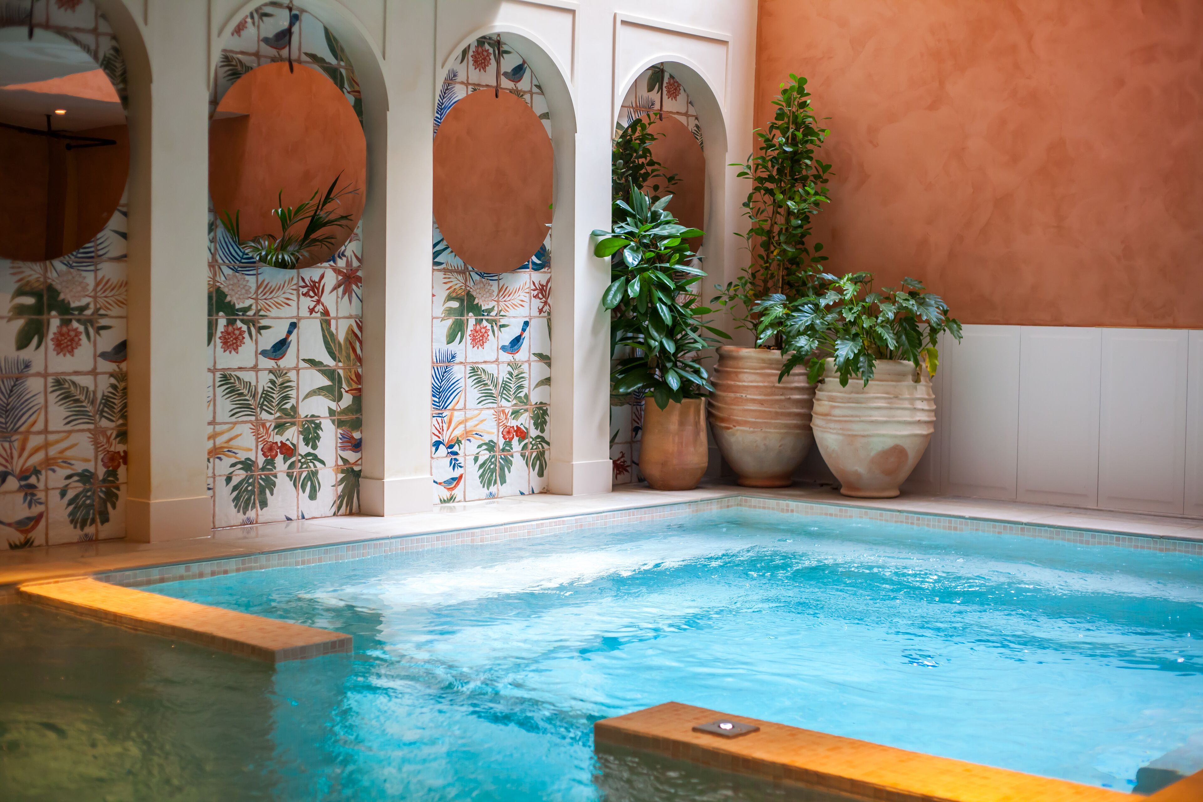 Indoor pool, open 6:00 AM to 10:00 PM, sun loungers