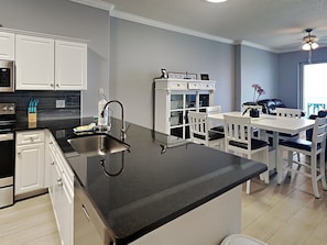 Condo, Multiple Beds, Kitchen, Ocean View (Ocean Villa #2106) | Private kitchen | Fridge, microwave, coffee/tea maker, cookware/dishes/utensils - Ocean Villa #2106 by Resort Collection (Panama City Beach)