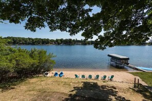 Property grounds - Tucked down a long dirt drive, this property is private, serene & has an awesome beach front! (Traverse City)