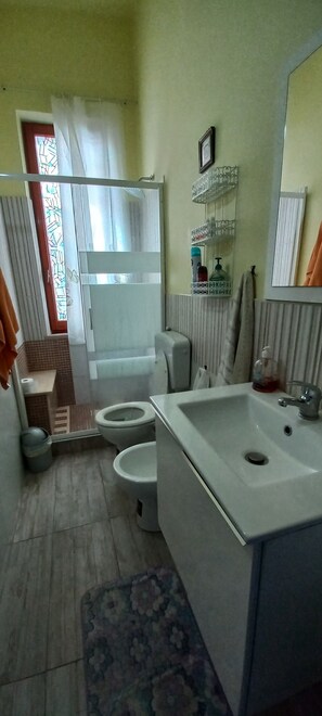 Sèche-cheveux, savon, papier toilette