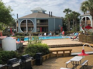 Outdoor pool, a heated pool