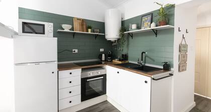 Apartment with patio, in one of the city's eclectic areas.
