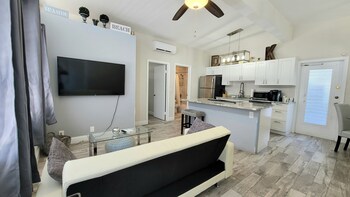 Signature Bungalow | Living area at Beachway Inn