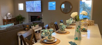 Modern Rooftop Zen with Ocean and Mountain Views