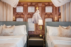 Live like royalty in this enchanting princess-themed room with double queen beds.