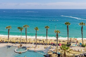 Sun loungers, beach towels