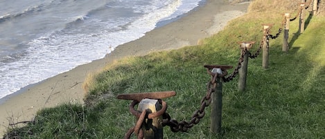 在海滩