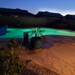 Outdoor pool, a heated pool