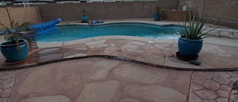Outdoor pool, a heated pool