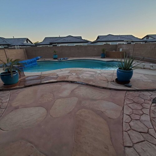 The perfect getaway awaits with private, heated pool & all the amenities of home