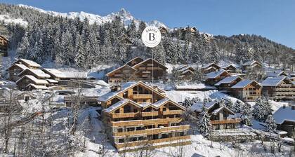 Magnifique appartement 8 pers Meribel Centre et bain nordique sur la terrasse