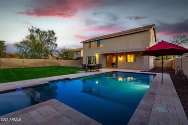 Outdoor pool, a heated pool