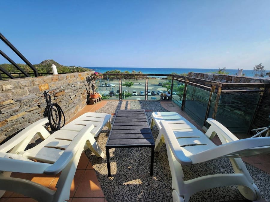 Panoramic Quadruple Room, 2 Queen Beds, Non Smoking, Ocean View | Terrace/patio