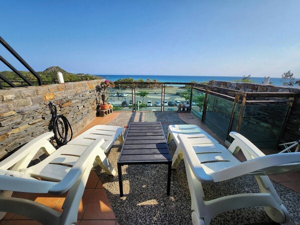 Panoramic Quadruple Room, 2 Queen Beds, Non Smoking, Ocean View | Terrace/patio