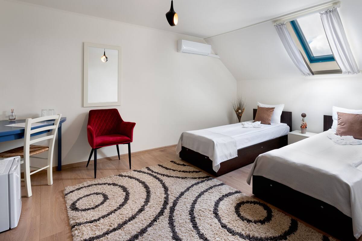 Chambre avec lits jumeaux