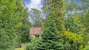 A house surrounded by dense greenery, including various trees and shrubs. - Cozy Hideaway in Ferrieres (Ferrieres)