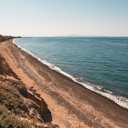Vista a la playa o el mar