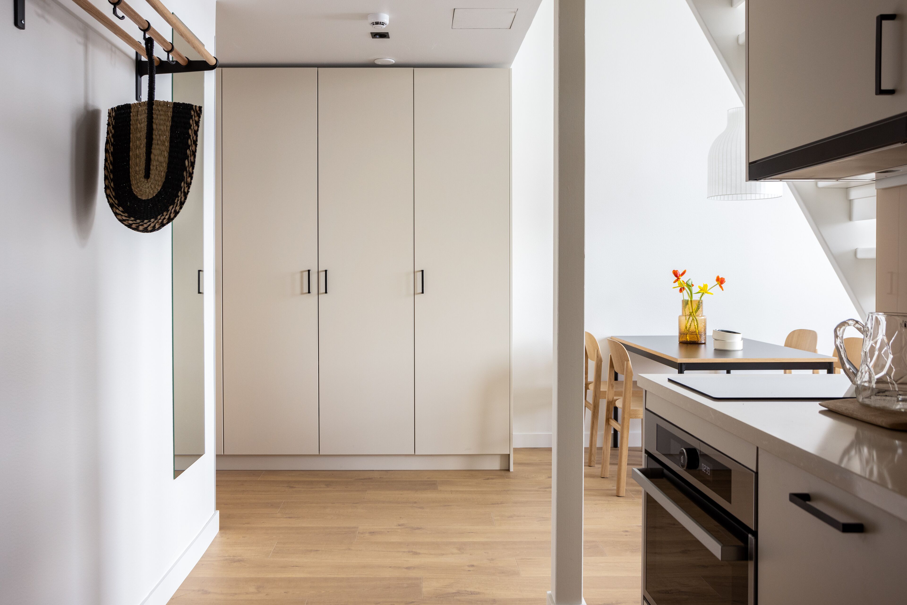 Spacious studio with mezzanine | Desk, blackout drapes, soundproofing, iron/ironing board