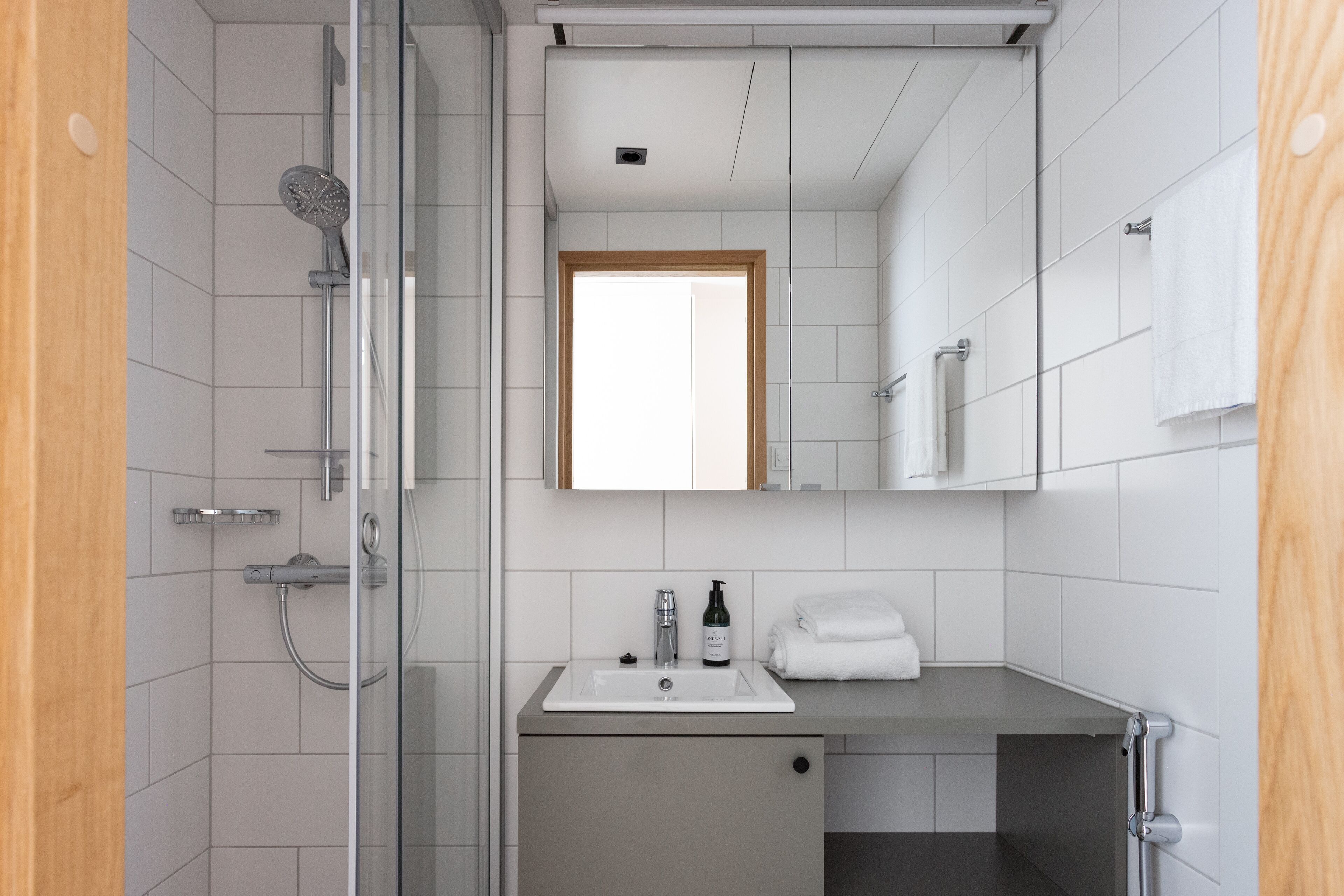 shower, eco-friendly toiletries, hair dryer, bidet