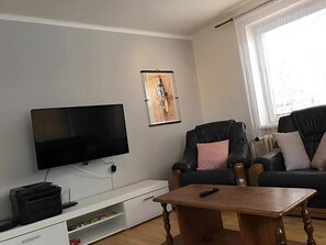 Apartment | Living room - Cozy Apartment in Eastern Bohemia Near Town Center (Vysoke Myto)