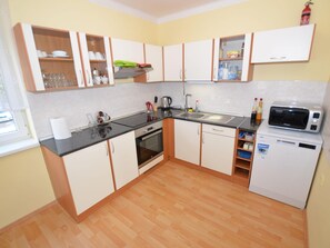 Apartment | Private kitchen - Cozy Apartment in Eastern Bohemia Near Town Center (Vysoke Myto)