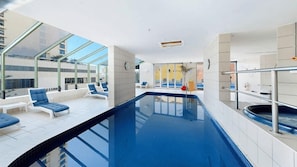 Indoor pool, a heated pool