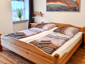 3 bedrooms, individually furnished, bed sheets