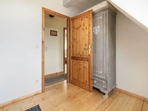 Cozy retreat with a comfortable bed and a stylishly decorated bedroom.