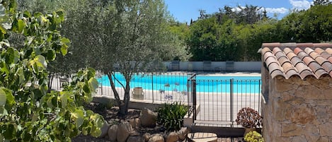 A heated pool