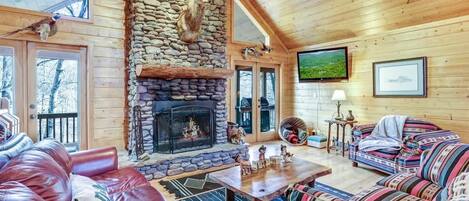 Een smart-tv en een stereo