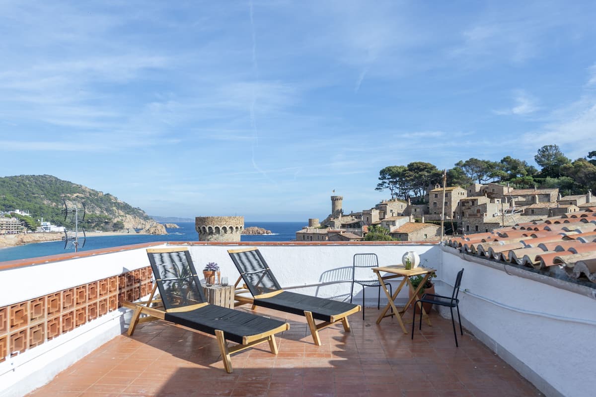 Habitación Deluxe, Terraza, vista a la bahía | Terraza o patio