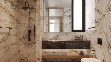 Standard Double Room, 1 Bedroom | Bathroom | Rainfall showerhead, hair dryer, bathrobes, slippers